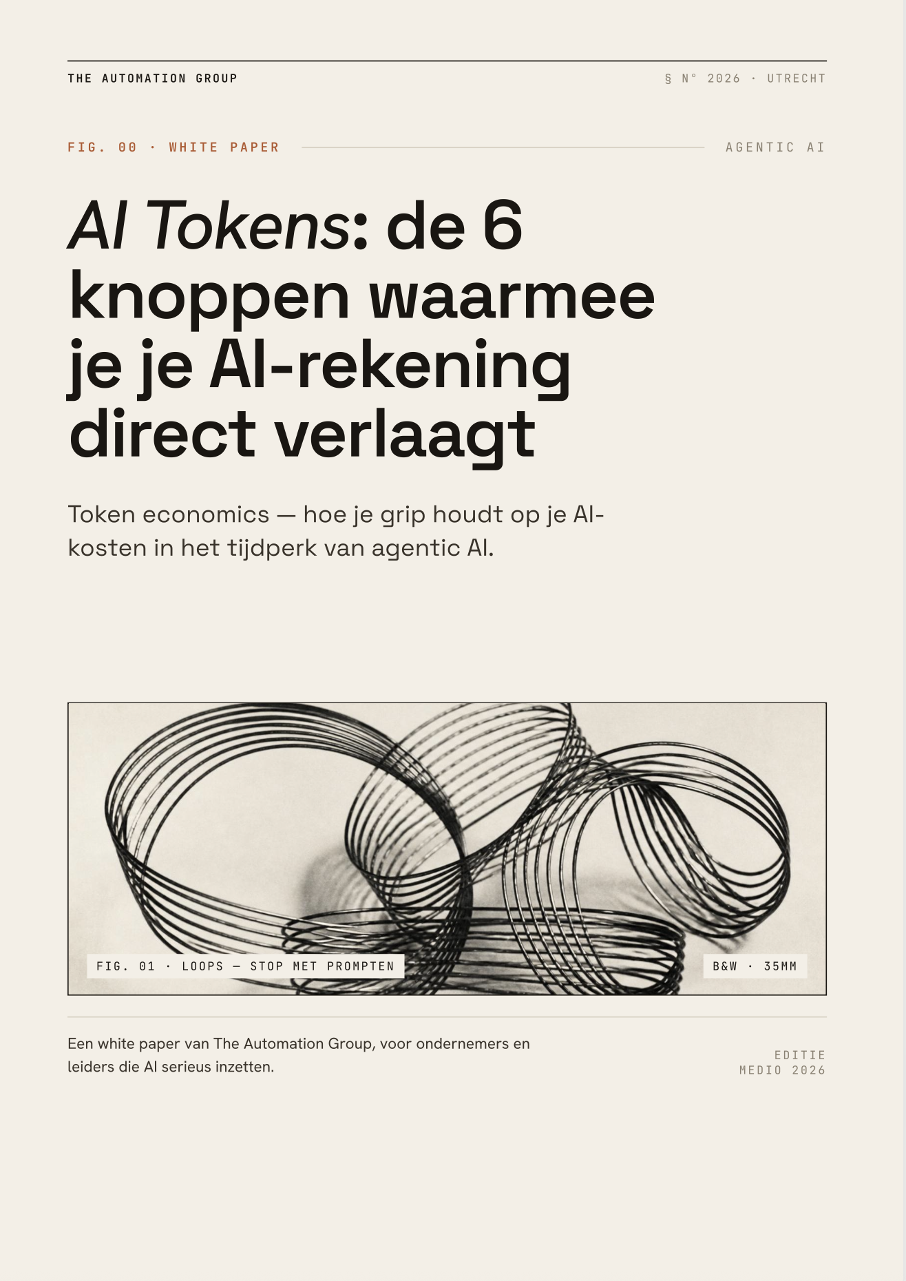 Voorkant whitepaper De valuta van intelligentie